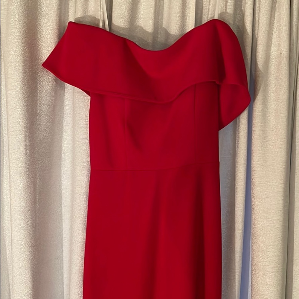 Red Mermaid Ruffle Prom/Evening Gown - Picture 3 of 5